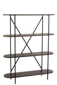 Regał Oval Mdf/Metal Dark Brown