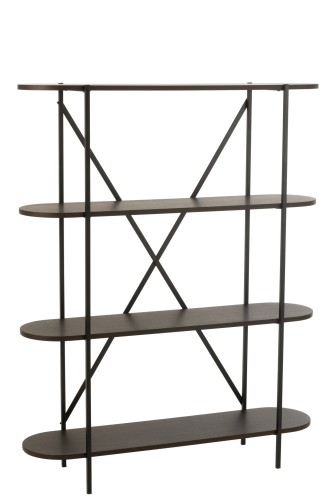 Regał Oval Mdf/Metal Dark Brown