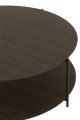 Stolik kawowy Round Mdf/Metal Dark Brown Large