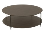Stolik kawowy Round Mdf/Metal Dark Brown Large