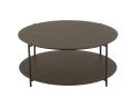 Stolik kawowy Round Mdf/Metal Dark Brown Small