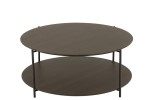 Stolik kawowy Round Mdf/Metal Dark Brown Small