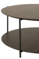 Stolik kawowy Round Mdf/Metal Dark Brown Small