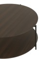 Stolik kawowy Round Mdf/Metal Dark Brown Small