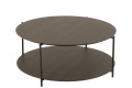 Stolik kawowy Round Mdf/Metal Dark Brown Small
