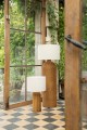 Lampa podłogowa Cylinder Metal Natural/Ecru Large