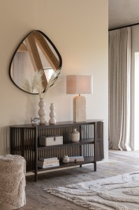 Lustro Abstract Mirror/Mdf Dark Brown Large