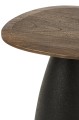 Stoliki kawowe zestaw Set Of 2 Side Table Mango Wood Dark Brown/Black