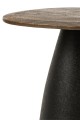 Stoliki kawowe zestaw Set Of 2 Side Table Mango Wood Dark Brown/Black