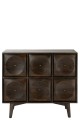 Komoda Circle Design Wood Dark Brown
