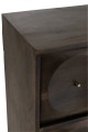 Komoda Circle Design Wood Dark Brown