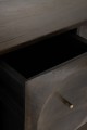 Komoda Circle Design Wood Dark Brown