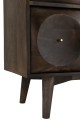 Komoda Circle Design Wood Dark Brown