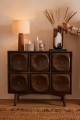 Komoda Circle Design Wood Dark Brown