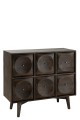Komoda Circle Design Wood Dark Brown