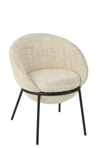 Fotel Iron Beige/Black