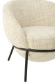 Fotel z podnóżkiem Iron Beige/Black