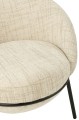 Fotel z podnóżkiem Iron Beige/Black