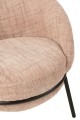 Fotel z podnóżkiem Iron Light Pink/Black