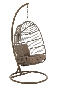Fotel / huśtawka Hanging Chair Egga Steel/Rope Brown