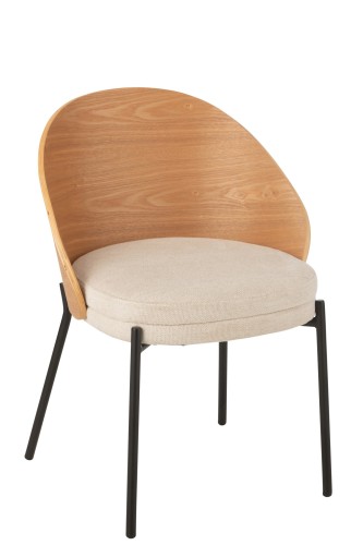 Krzesło Lone Ply Wood/Metal Natural/Beige
