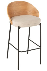 Hoker Lone Ply Wood/Metal Natural/Beige
