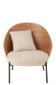 Fotel Lounge Chair Lone Ply Wood/Metal Natural/Beige