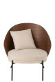 Fotel Lounge Chair Lone Ply Wood/Metal Brown/Beige