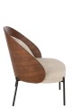 Fotel Lounge Chair Lone Ply Wood/Metal Brown/Beige