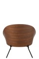 Fotel Lounge Chair Lone Ply Wood/Metal Brown/Beige