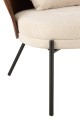 Fotel Lounge Chair Lone Ply Wood/Metal Brown/Beige
