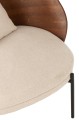 Fotel Lounge Chair Lone Ply Wood/Metal Brown/Beige