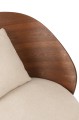 Fotel Lounge Chair Lone Ply Wood/Metal Brown/Beige