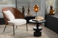 Fotel Lounge Chair Lone Ply Wood/Metal Brown/Beige