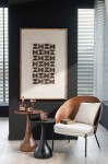 Fotel Lounge Chair Lone Ply Wood/Metal Brown/Beige