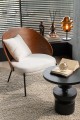 Fotel Lounge Chair Lone Ply Wood/Metal Brown/Beige