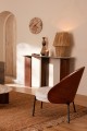 Fotel Lounge Chair Lone Ply Wood/Metal Brown/Beige