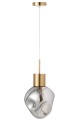 Lampa Gold Metal/Glass Grey
