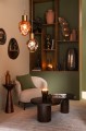 Lampa Gold Metal/Glass Grey