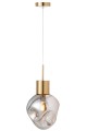 Lampa Gold Metal/Glass Grey