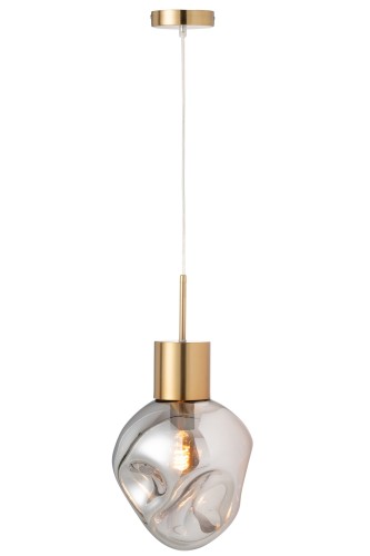 Lampa Gold Metal/Glass Grey