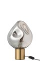 Lampa stołowa Gold Metal/Glass Grey