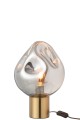 Lampa stołowa Gold Metal/Glass Grey