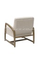 Fotel TUBQAL OAK & GREY UPHOLSTERY ARMCHAIR