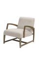 Fotel TUBQAL OAK & GREY UPHOLSTERY ARMCHAIR