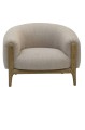 Fotel TUPUNGATO GREY UPHOLSTERY & OAK ARMCHAIR