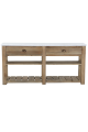 Wyspa MOOREA-S OAK & CARRARA MARBLE