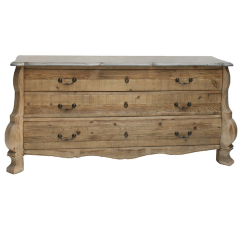 Komoda MAIAO ANTIQUE PINE & BLUE STONE