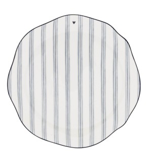 Talerz Breakfast plate, blue stripes