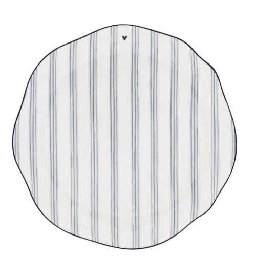 Talerz Breakfast plate, blue stripes